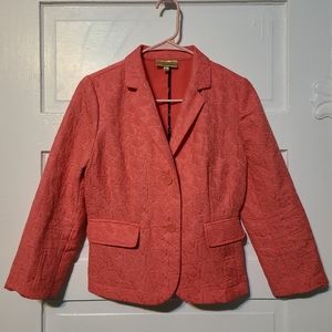 Vera Wang Blazer with Star Detail, large, coral